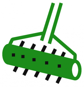 An image icon of a lawn aeration tool