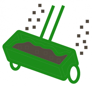 An image icon of a lawn fertilization tool