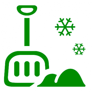 An image icon of a snow shovel and some snow
